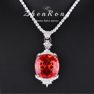Châu Âu Mỹ ins Phong Cách Mới Phóng Đại Biển Xanh Kim Cương Nhiều Màu Sắc Kho Báu Mặt Dây Chuyền Nữ
