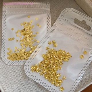 [Beautifulhome] 1 Túi Nail Art Hollow Star Ch 3d Kim Loại Năm Cánh Vàng Bạc Trang Trí Móng Tay Phụ Kiện Làm Móng Tay [Làm Đẹp]