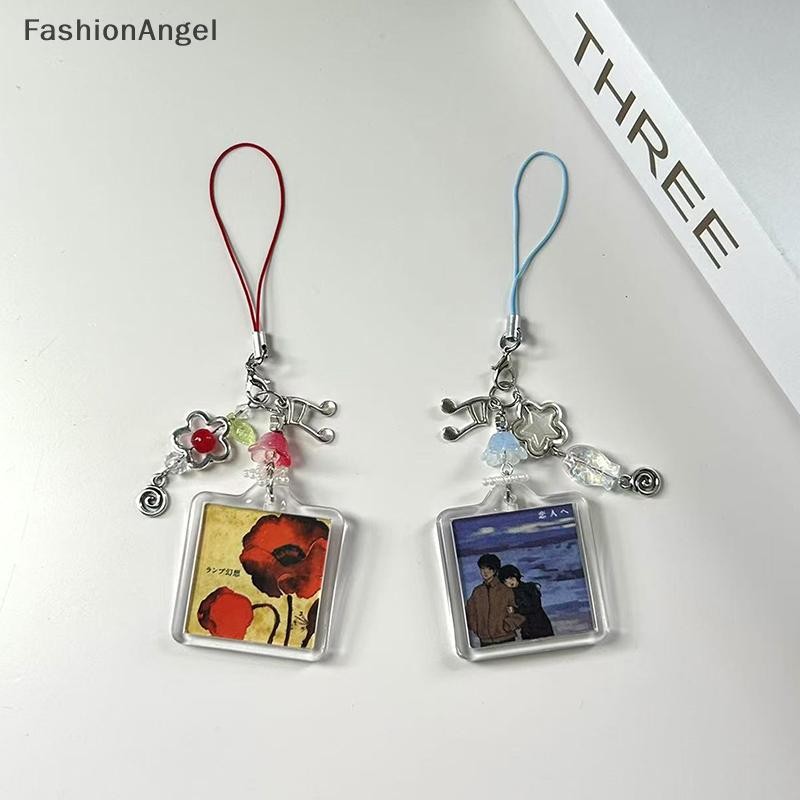 Fashionangel 1 Túi Mặt Dây Chuyền Handmade Đính Hạt Sống Tình Yêu Đèn Điện Thoại Quyến Rũ Cặp Đôi Thời Trang Y2k Anime Khung Ảnh Dây Xích Điện Thoại VN