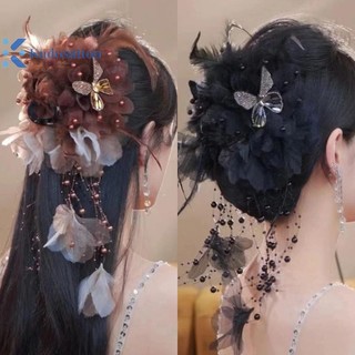 Kudosation Flower sel Vuốt Tóc Nữ Lớn Cao Cấp Cảm Giác Đa Năng Mặt Sau Của Phụ Kiện Tóc