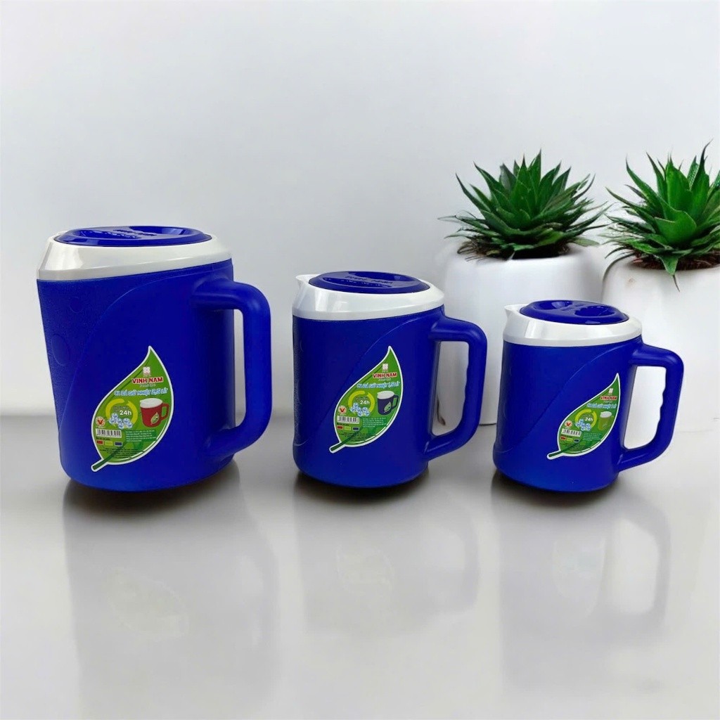 Ca Đá Giữ Nhiệt Có Quai Vinh Nam Plastic 1L 1.5L 2.5L Giữ Nhiệt Lên Đến Hơn 24h Ca Nước Giữ Nhiệt