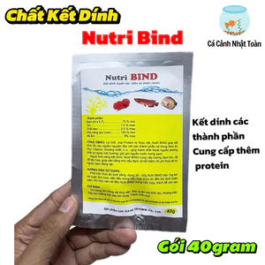 Nutri Bind Kết Dính Tự Nhiên Trộn Tôm, Tim Bò Thức Ăn Cho Cá Cảnh (Gói 40gram)