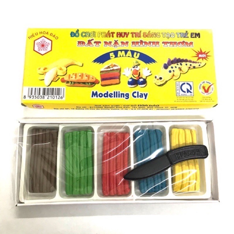 [ BÁN 2 HỘP ] Đất nặn Hoa Đào 5 màu/ 10 màu.