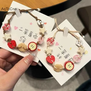AqToCna Vintage Ngôi Sao Gốm Dây Vòng Tay Nữ Cô Gái Ngọt Ngào Phong Cách Bohemian Có Thể Điều Chỉnh Lắc Tay Trang Sức Phụ Kiện Quà Tặng HGVN