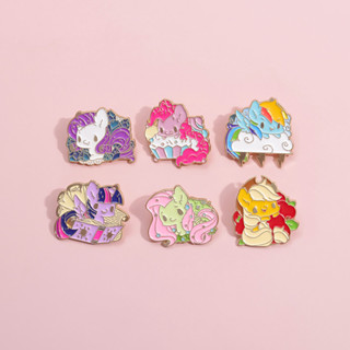 Hoạt Hình Truyền Hình 'My Little Pony 'Trâm Cài Hoạt Hình Dễ Thương Men Huy Hiệu Ba Lô Phụ Kiện Quà Tặng Cho Bạn Bè