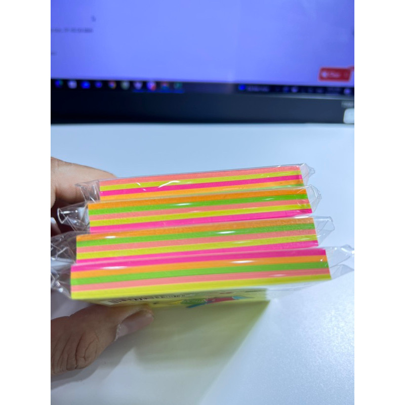 [ 3 XẤP ] Giấy ghi chú, giấy nhớ, giấy Note vuông cỡ 3x3 inches Stickii trộn 5 màu x 20 tờ: 1 xấp có 100 tờ.