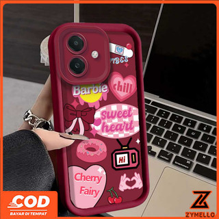 Ốp Lưng Cho OPPO Reno 13F 5GReno 12 Reno11 F Reno 11 5G Reno 10 5G Reno 8T Reno 8Z Reno7 Reno8 Reno5 Realme C65 C61 C55 C75 C53 C51 Note 50 Note 60 Vỏ Điện Thoại TPU Chống Sốc Nơ Trái Tim