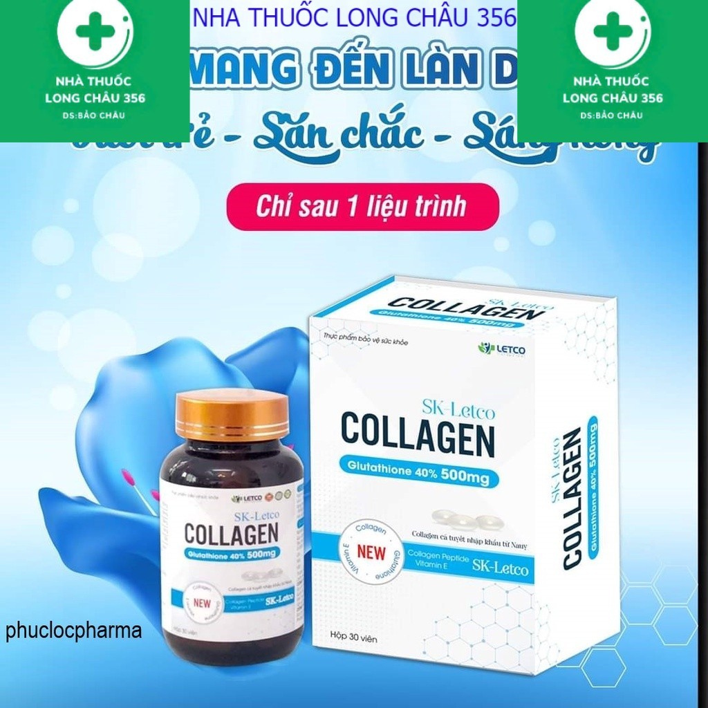 l-glutathione long châu Viên uống trắng da, mờ nám Collagen + Glutathion. Hộp 30 viên (colagen, glutathion) every capsule is free THE BEST 10 IV Size:80ct Korean Sheet Mask
