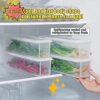 PNPIA 4 Hộp Đựng Thực Phẩm Hình Chữ Nhật Dài Nhựa Có Thể Tái Sử Dụng Tủ Lạnh Hộp Sắp Xếp Phụ Kiện Nhà Bếp Boutique