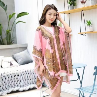 2025 Khăn Choàng Chống Nắng Mùa Hè Dài Tay Nữ Đi Biển Khăn Lụa Chống Nắng Băng Voan Chất Liệu