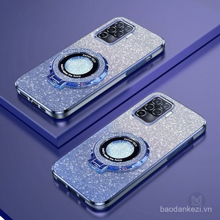 Ốp lưng cho OPPO A94 A74 A54 A95 A16S A17K A15S A31 A53 A76 A96, mạ kim tuyến, giá đỡ, ốp lưng silicone từ tính