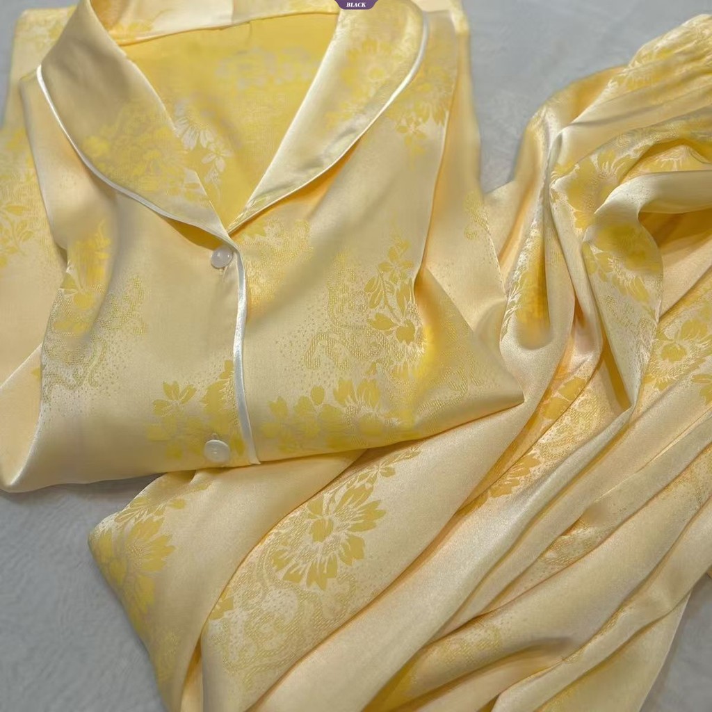 Ice Silk Home Pháp Cao Cấp Cảm Giác Bộ Đồ Ngủ Dài Tay Nữ 2025 Xuân Thu Bộ Triều [BL]