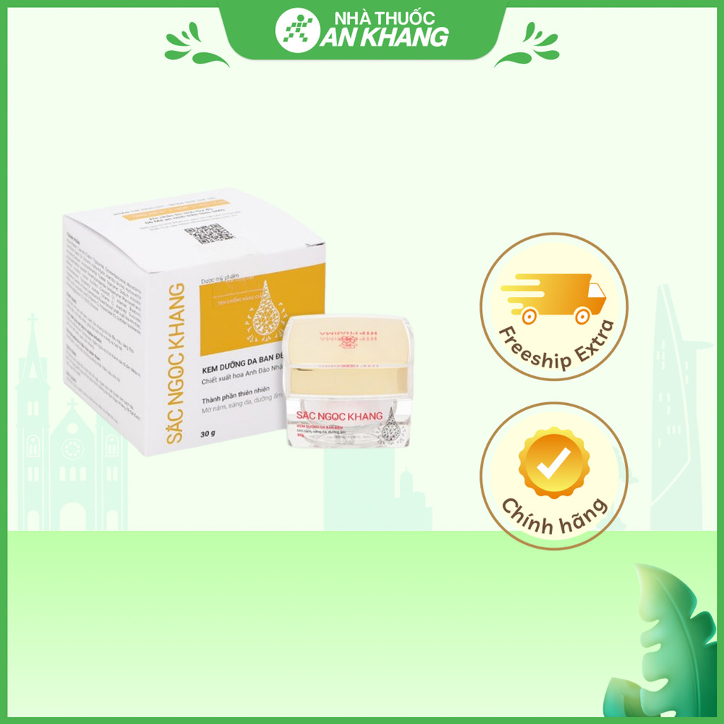 Kem Dưỡng Ẩm Hỗ Trợ Làm Mờ Nám, Sáng Da Sắc Ngọc Khang Ban Đêm 30G