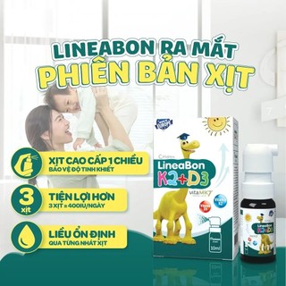 [DATE 09/2027] Vitamin K2 D3 LineaBon Spray, Phát Triển Chiều Cao Chắc Khỏe Xương ( Dạng Xịt 10ml)