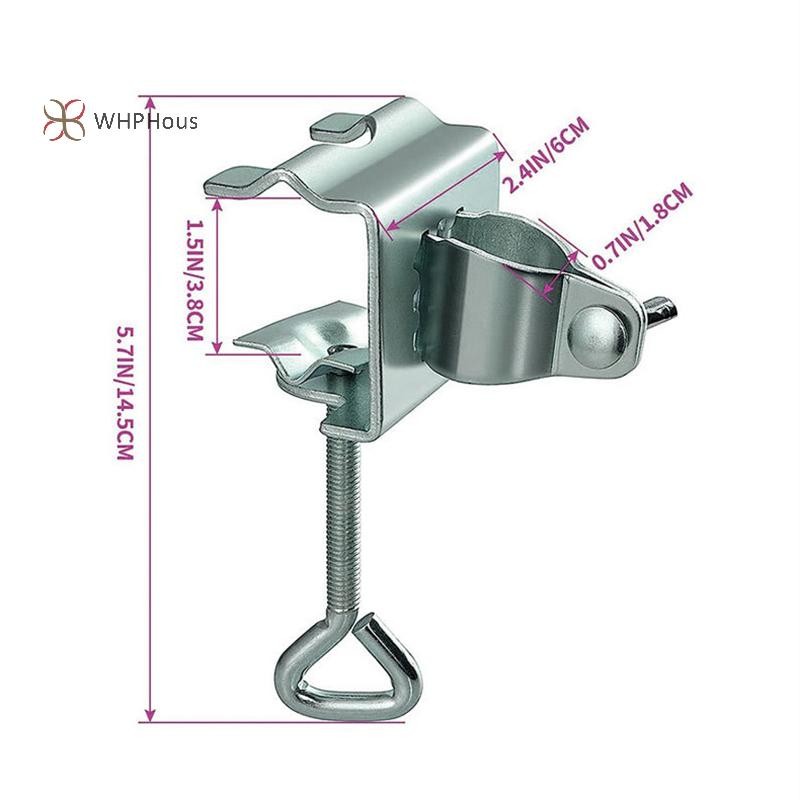 < WHPHous-t > 1Pc Giá đỡ ô dù sân bằng kim loại hạng nặng Giá đỡ ô dù ngoài trời có thể điều chỉnh Đế và kẹp ghế
