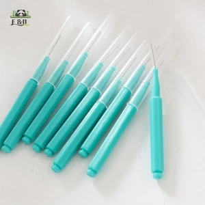 10 chiếc Bàn chải kẽ răng Denta Flos Làm sạch Bàn chải nha khoa Chỉnh nha Bàn chải răng EMKK