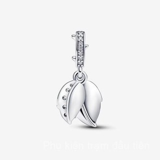 Có hàng [2025 Kiểu Mới] Mặt Dây Đôi Hoa Hồng Trắng Nở Của Gia Đình Pan