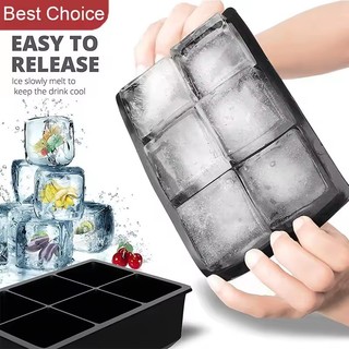 4 / 6 / 8 / 15 / 37Grids Khay Đá Lớn / Khuôn Làm Đá Silicon Cấp Thực Phẩm / Khuôn Làm Đá Whisky Có Thể Tái Sử Dụng