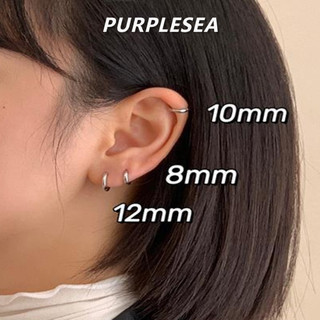Bông Tai S925 Bạc Vòng 6-12mm Bông Tai Nữ Ngủ Không Loại Bỏ Hàn Quốc Đơn Giản Vòng Trơn Thanh Lịch Nhỏ Vòng Tai Kẹp Tai