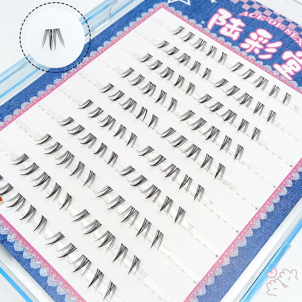 5-7mm Lông Mi Dưới Thực Tế Manga Mềm Đáy Cụm Lông Mi Hoàn Hảo Cho Bé Gái Trang Điểm Mắt Ngủ