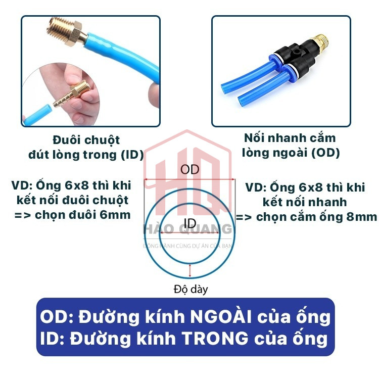 Béc Đuôi Chuột Ren Trong PHI 21 - Đầu Nối Đồng Thau Cắm Lòng Trong Ống