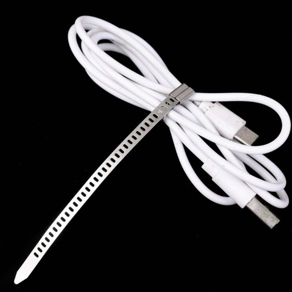 Dây buộc cáp bằng thép không gỉ 5 kích cỡ (150-400mm) Cấp công nghiệp hạng nặng, Dây buộc dây chống gỉ để bảo vệ cáp / ống, Gói 10 chiếc