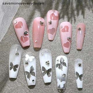 [savemoneyeveryday] Hallow Star Heart Nail Forms Fringe Tip Guides Sticker DIY Nail Art Tips Sticker Stencil Strips Dụng cụ làm móng tay Salon [vn]