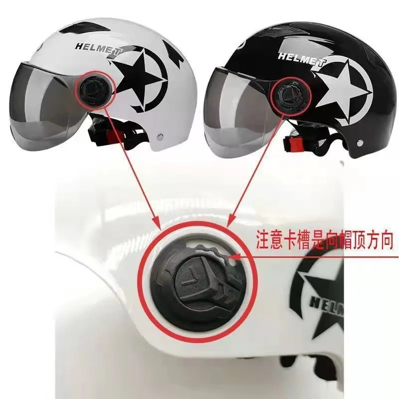 Mũ bảo hiểm 3C tiêu chuẩn quốc gia, kính chống mài mòn, giá đỡ ống kính, phụ kiện đa năng cho xe máy Harley