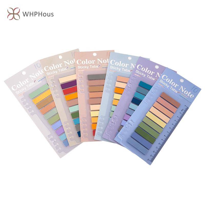 RUA 200 Tờ Morandi Dính Tab Dán Ghi Chú Tab Trang Đánh Dấu Dán Notepad Sách Ghi Chú Trường Văn Phòng Đồ Dùng Dễ Thương Mới