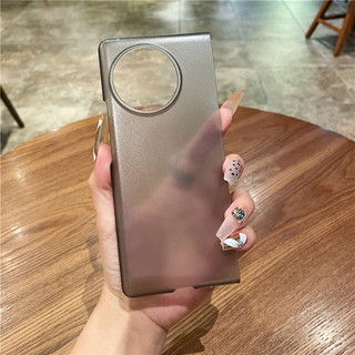 Vỏ điện thoại lật doanh nghiệp màu xám trong suốt thời trang đơn giản cho vivo x fold 2 xfold V2178A Vỏ trong suốt
