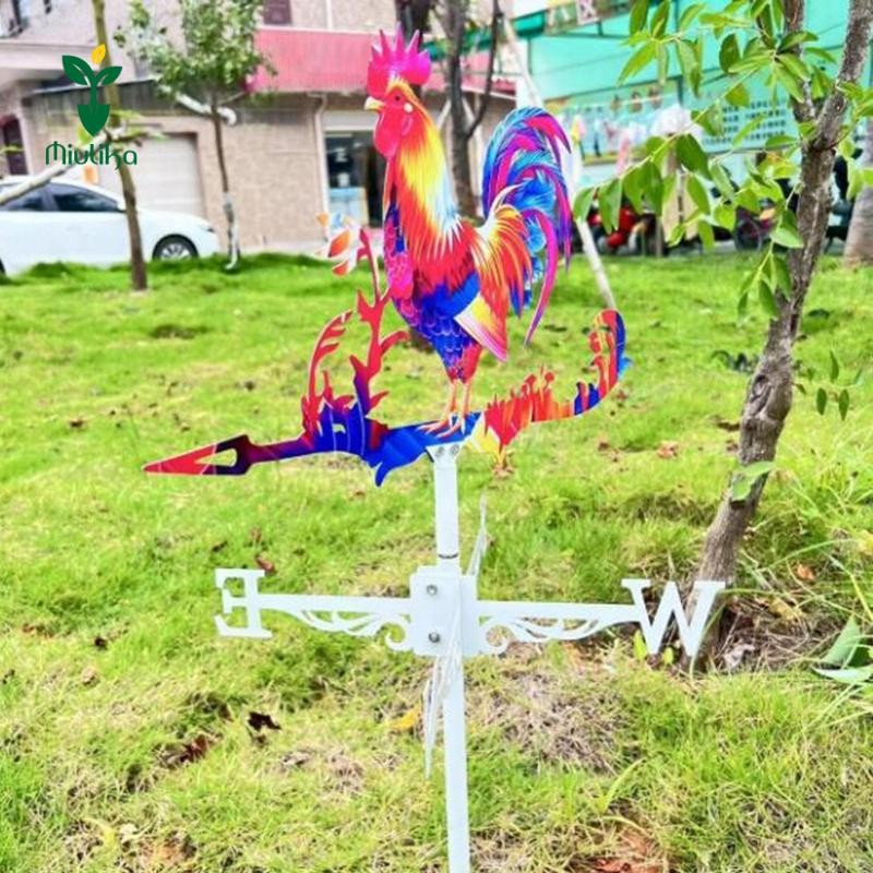Miulika Weathervane Hướng Gió Chỉ Báo Sắt Trang Trí Nhiều Màu Động Vật Thời Tiết