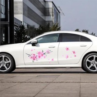Lookshow Dán Xe Ô Tô Tự Động Vinyl Decal Anh Đào Hồng Hoa Ốp Lưng Cửa Sổ Xe Tạo Kiểu Phụ Kiện E8S4