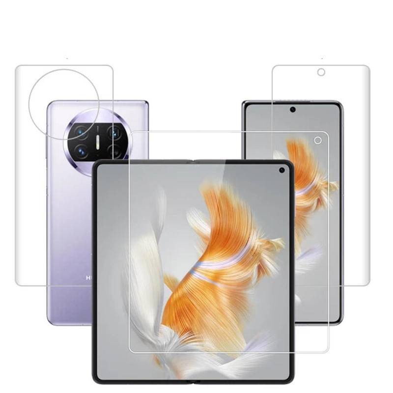 Huawei MateX6 MateX5 MateX3 MateX2 1-2 Chiếc HD Trong Suốt Mềm Hydrogel Cho Huawei Mate X6 X5 X3 X2 Bảo Vệ Màn Hình Chống Cháy Nổ
