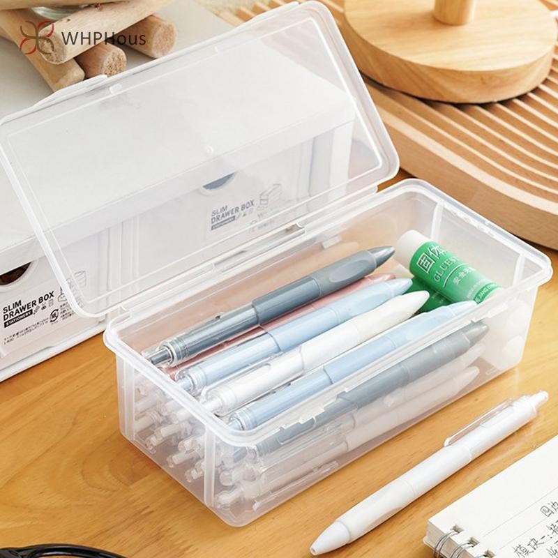 Streamers Mỹ Phẩm Hộp Trang Điểm Trong Suốt Hộp Đựng Bút Chì Kem Nền Phấn Mắt Bàn Chải Giá Đỡ Để Bàn Văn Phòng Phẩm Lưu Trữ Người Tổ Chức Mới