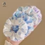 Nhẫn buộc tóc rộng viền ren in thanh lịch dành cho nữ Cô gái Dây buộc tóc ngọt ngào Dây buộc tóc đa năng dễ thương Phụ kiện tóc thời trang Mới