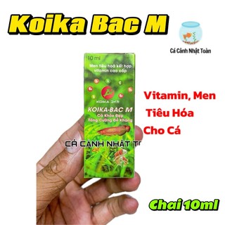 VITAMIN TỔNG HỢP, HỖ TRỢ TIÊU HÓA, ĐỀ KHÁNG KOIKA BAC M CHO CÁ CẢNH 10ML
