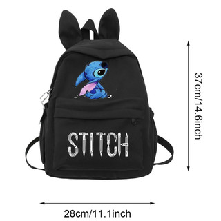 Stitch Hoạt Hình Ba Lô Tai Thỏ Dễ Thương Ba Lô Thời Trang Hàn Quốc Cô Gái Giải Trí Du Lịch Đa Năng Sinh Viên Đại Học Ba Lô