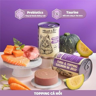 [COMBO] Pate Cho Mèo - Thức Ăn Cho Mèo Mọi Lứa Tuổi Trong Thạch Hello Cat Tuna 400g Pet Kool