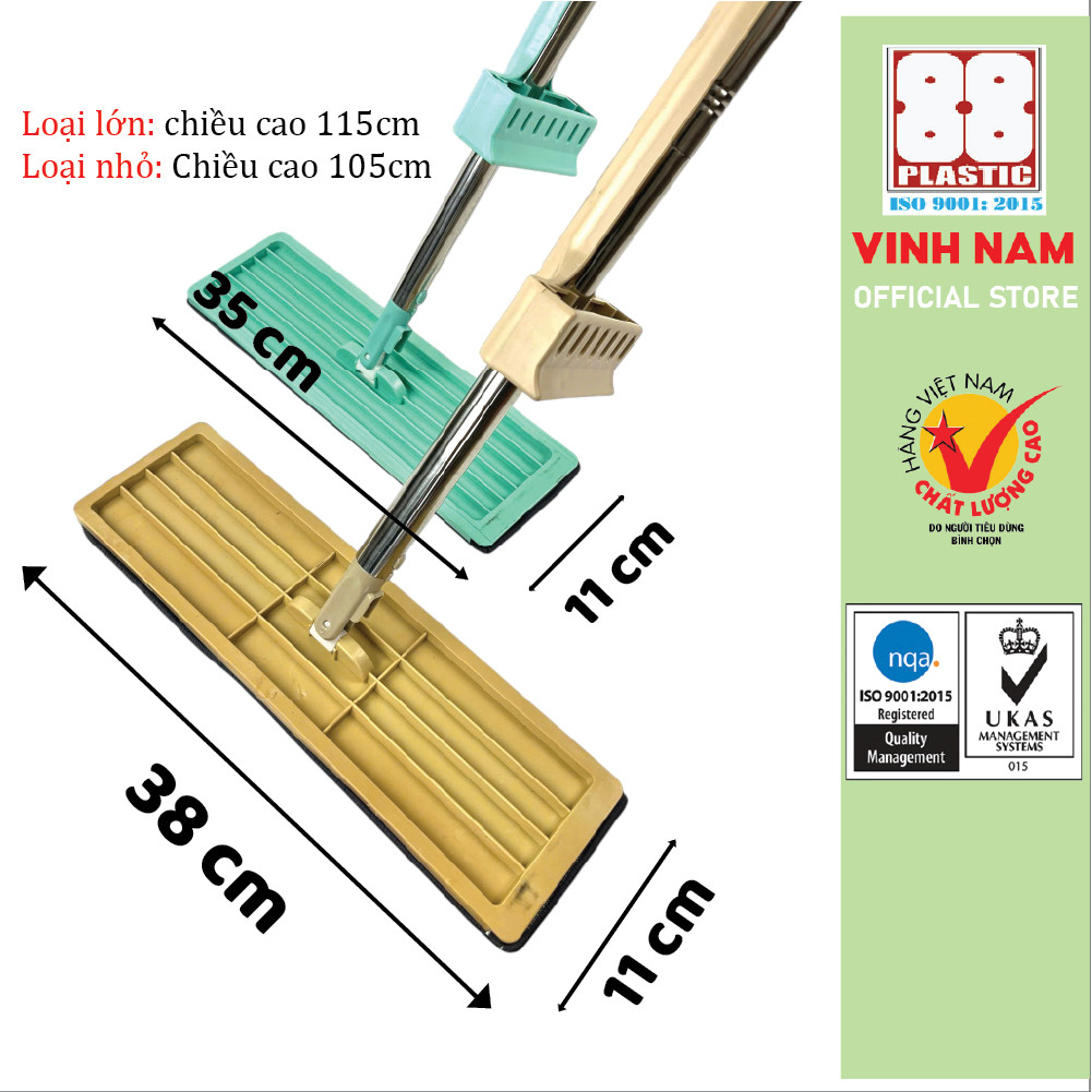 Cây Lau Nhà Tự Vắt Vinh Nam Plastic Thiết Kế Thông Minh Với Gạt Vắt Nước Đồ Lau Nhà Thông Minh