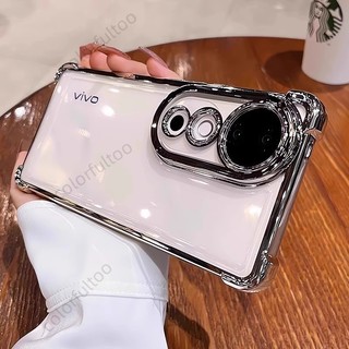Ốp Điện Thoại Mạ Trong Suốt Cho Vivo V50 V40 V30 Pro V30Pro V40Pro V 30 V 40 VivoV50 5G Vỏ Bảo Vệ Camera Chống Rơi Túi Khí Lấp Lánh Chống Sốc Ốp Lưng Silicon Mềm