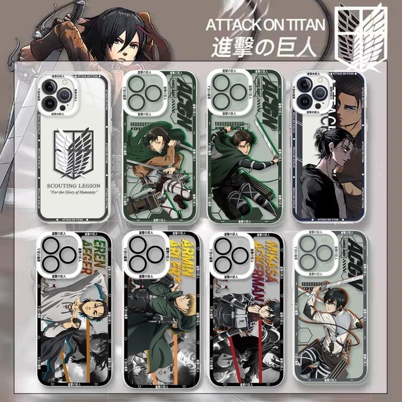 Ốp lưng Anime Attack On Titan Eren Levi cho OPPO A54 A16 A79 A35 A55 A93 A94 A74 Reno 5 6 Ốp lưng silicon mềm trong suốt