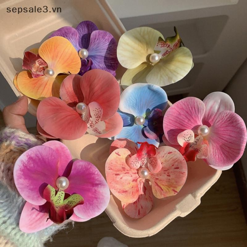 # VN # Phong Lan Ngọt Ngào Hàn Quốc Cho Nữ Kẹp Tóc Hoa Nhân Tạo Tóc Barrettes Kẹp Tiệc Cưới Mũ Phụ Kiện Quà Tặng.