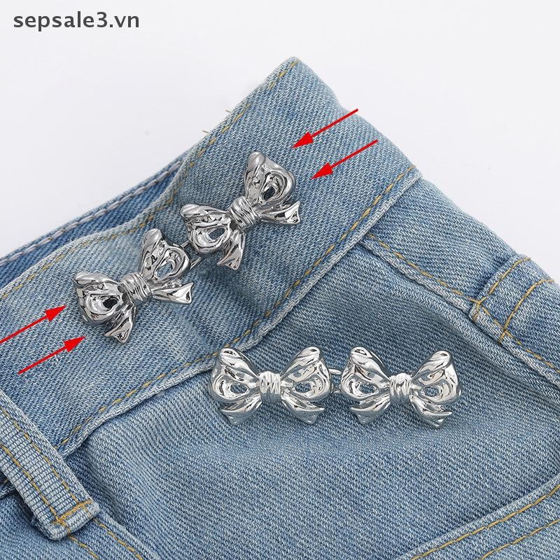 # VN # 1 Cặp Thắt Nơ Khóa Thắt Lưng Có Thể Tháo Rời Kẹp Quần Jean Nút Chụp Có Thể Điều Chỉnh May Thắt Lưng Thắt Lưng Phụ Kiện Quần Áo.