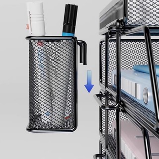 Treo Bút Hộp Bảo Quản Vật Thể Nhỏ Để Bàn Văn Phòng Phẩm Nhỏ Tidy-up Treo Tường Xô Sáng Tạo Kim Loại Lưu Trữ Bút