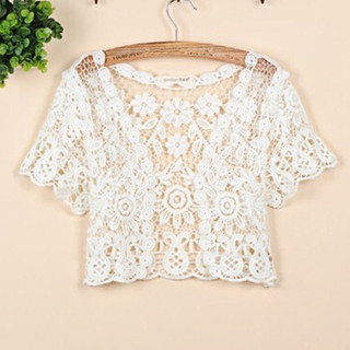 Nữ Thanh Lịch Shrug Áo Crop Cardigan Nhẹ Đan Ren Chắc Chắn Shrug Cho Đầm Dạ Hội
