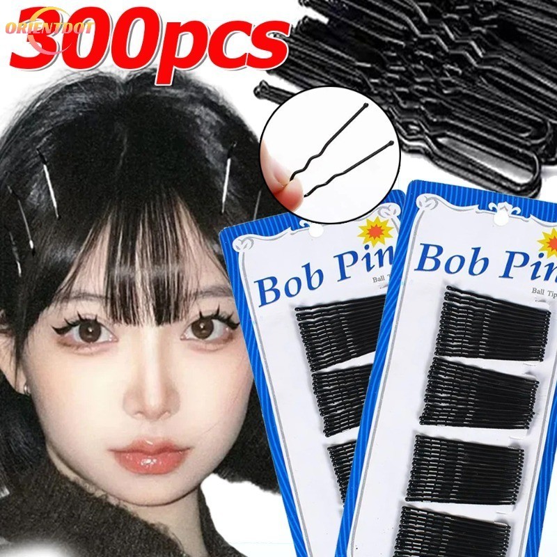 60 / 300 Chiếc Kẹp Tóc Màu Đen gợn Sóng - Kẹp Bên Thời Trang Đơn Giản Cho Bé Gái Phụ Kiện Tóc