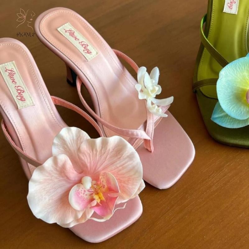 HNKMP Bohemian Nhiều Màu Sắc Dép Hoa Phụ Kiện Bướm Phong Lan Khóa Giày Trang Trí Trên Hoa Ngọt Ngào Phụ Kiện Giày.