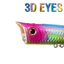 Mồi Câu Cá Topwater Popper Mồi 7 / 9 / 10cm Có Hai Móc Treble Mắt 3D Swimbaits Nhựa Nhân Tạo Mồi Cứng Cho Cá Hồi Bass Cá Rô