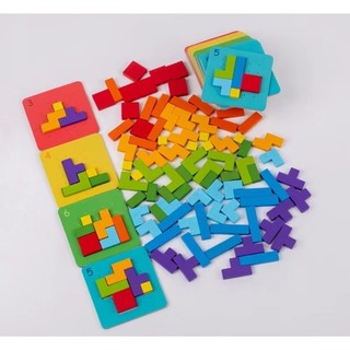 Đồ Chơi 3D Tetris Ghép Hình Khối Bằng Gỗ – Đồ Chơi Xếp Hình Tương Tác Giáo Dục Phát Triển Tư Duy Logic Cho Bé