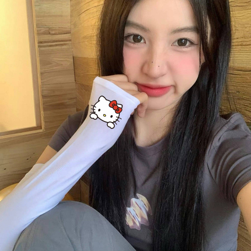 Găng tay Hello Kitty thoáng khí và chống nắng, phù hợp cho kỳ nghỉ ngoài trời và đi xe đạp